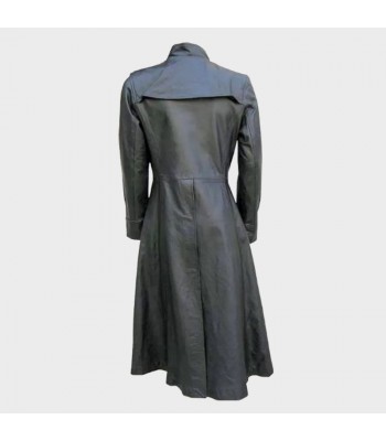 Men Neo Matrix Long Gothic Leather Trench Coat